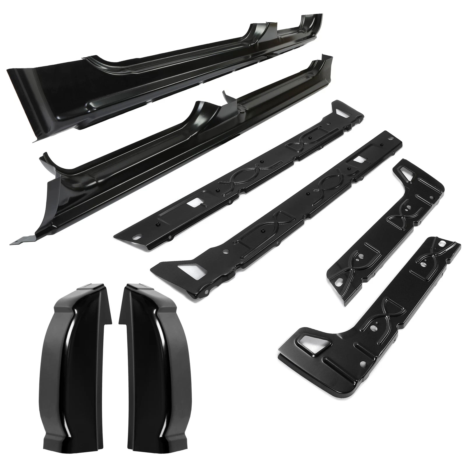 Set of 2 Outer Inner Rocker Panels & Cab Corners for Silverado Sierra 1500 (1999–2007)