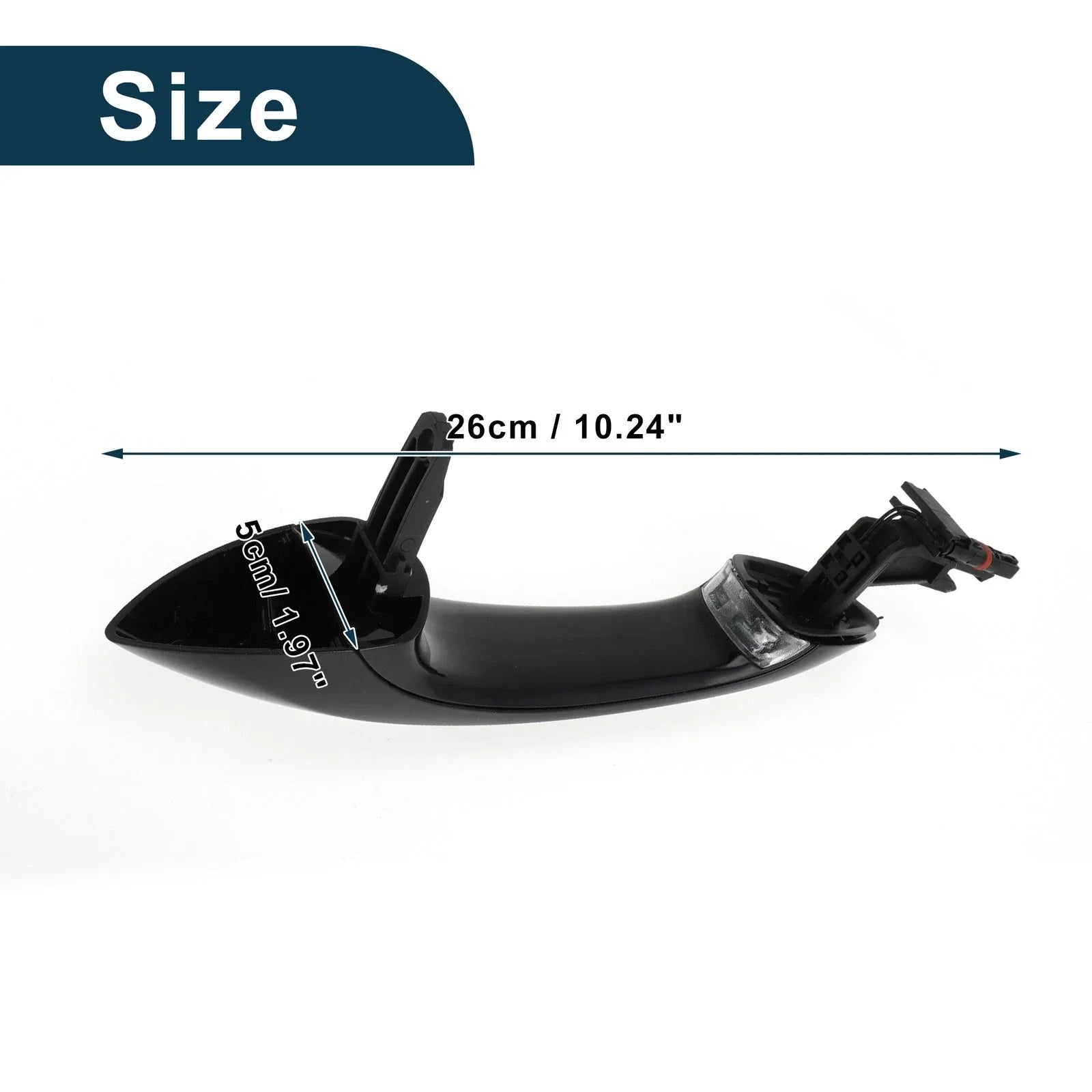 Exterior Door Handle for BMW F07 F10 Rear Left Black Silver Tone