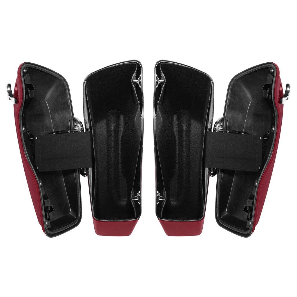 Hard Saddlebags for Harley Touring Electra Glide (2014–Present) Velocity Red Sunglo
