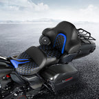 Gel Seat Backrest for Harley Road Glide (2014–2023) - Black Blue