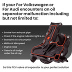 Oil Separator PCV Valve & Hose Set for VW Jetta Golf GTI Audi A4