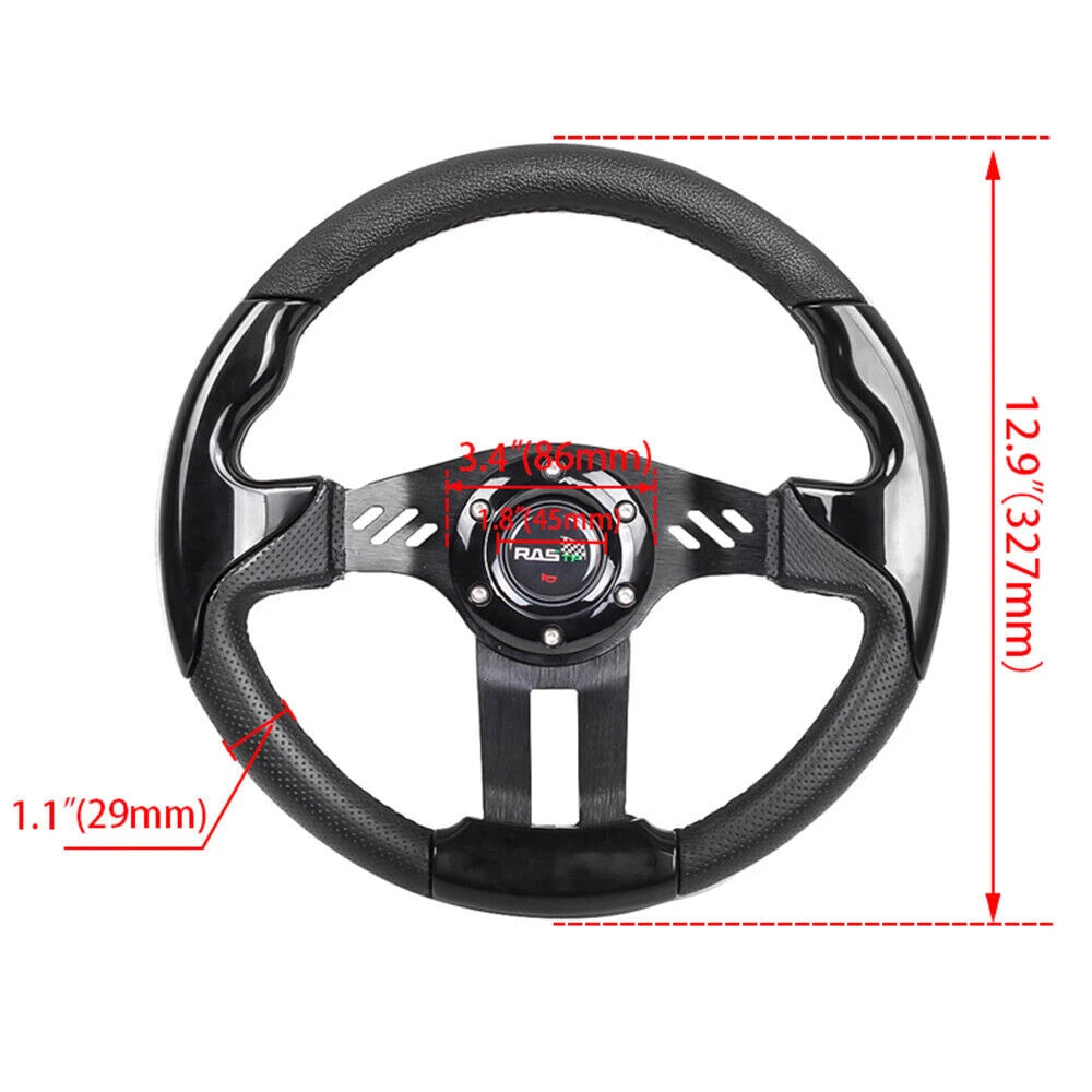13" Racing Steering Wheel Short Hub Adapter for Ford Mustang (1984–2004)