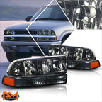 Smoked Headlight & Amber Corner Lamps for Chevy S10/Blazer (1998–2004)