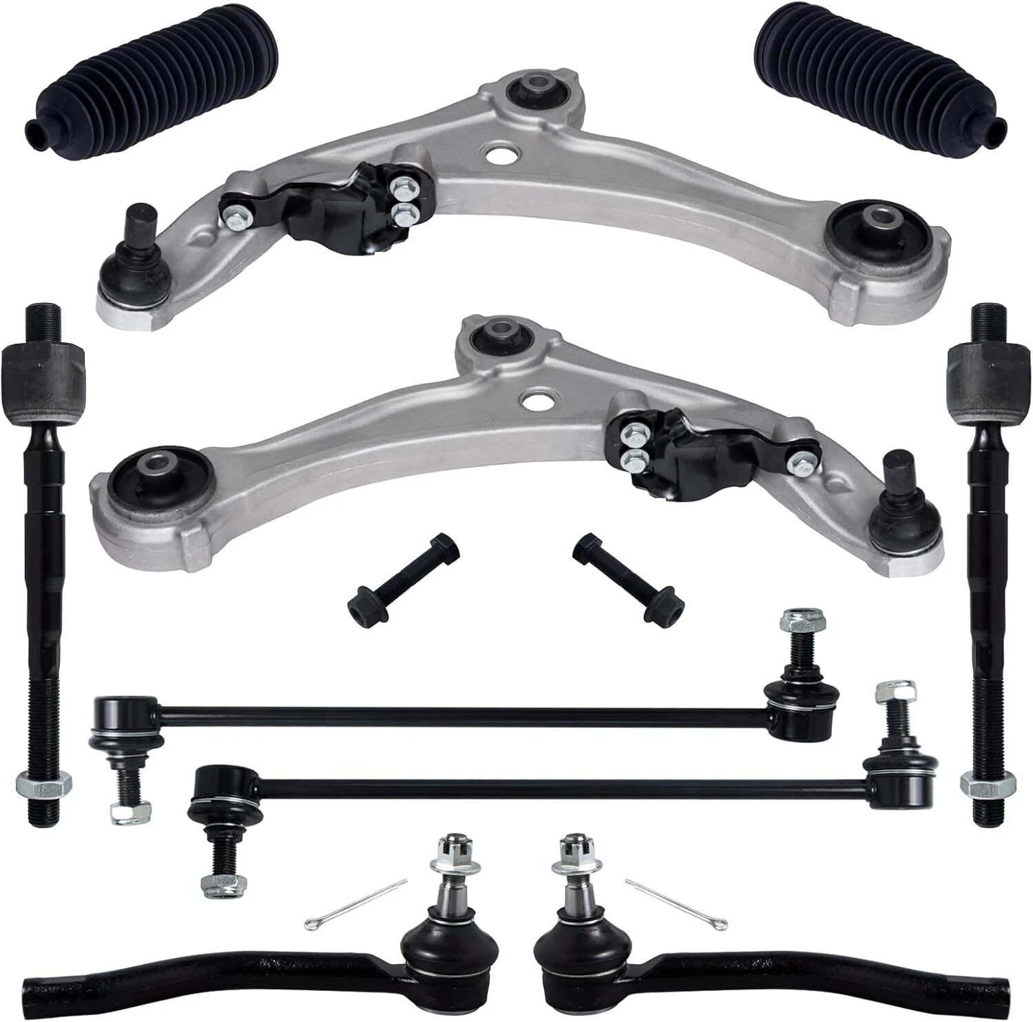Front Lower Control Arm Ball Joints Tie Rod Sway Bar for Nissan Altima (2007–2013)
