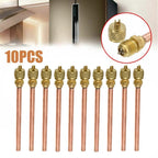 10 Pcs Access Valves Copper Tube for Air Conditioner Refrigeration