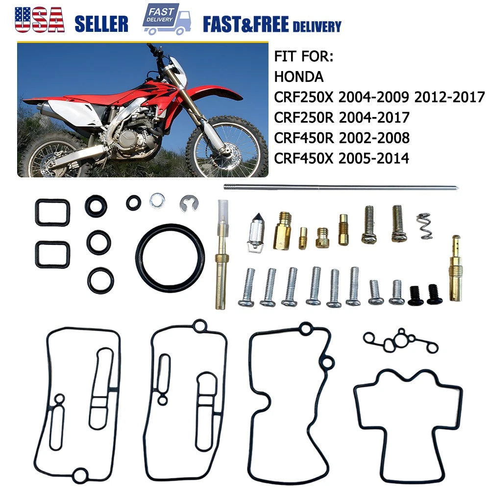 Carburetor Rebuild Kit for Honda CRF450R CRF450X CRF250X (Keihin FCR)