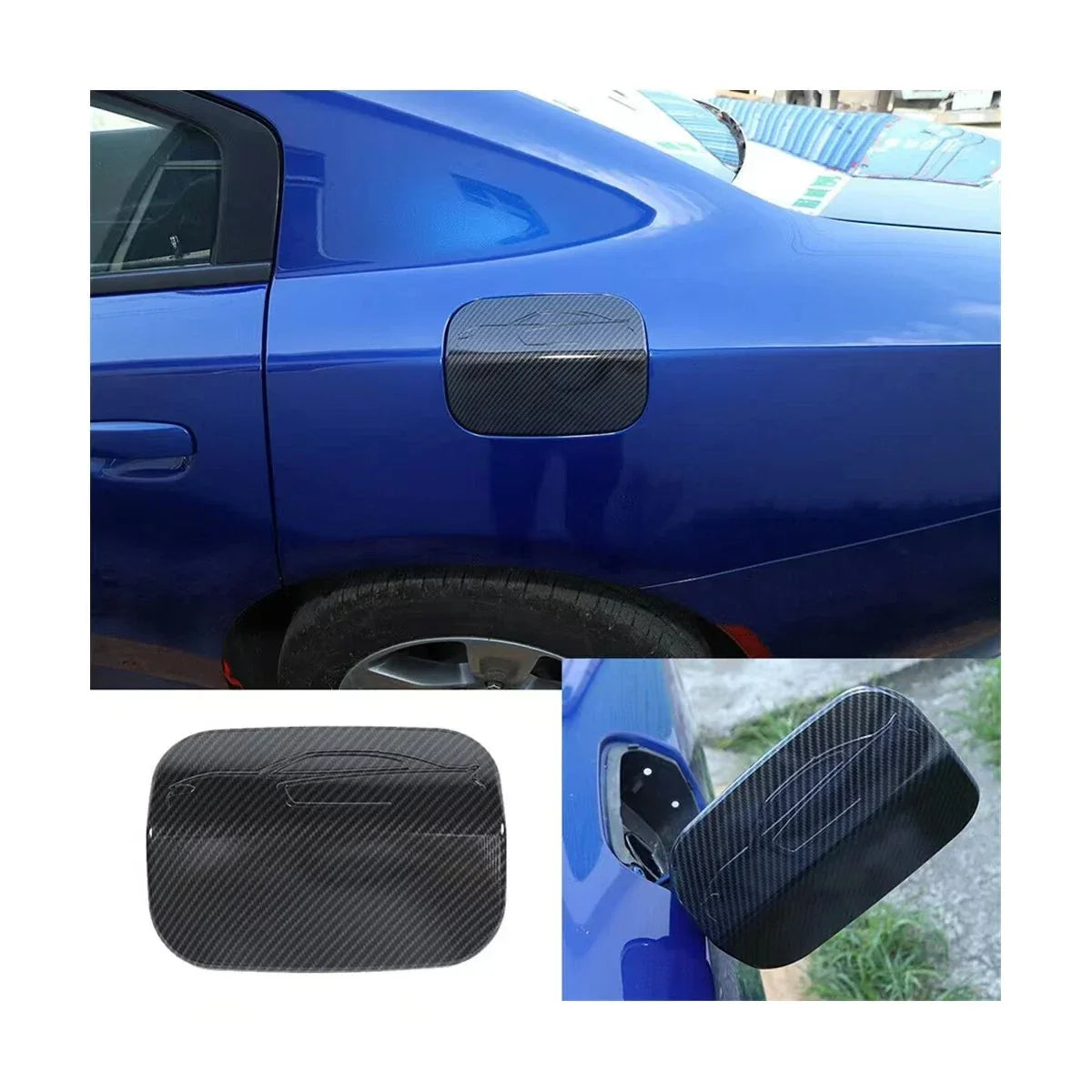 Gas Cap Cover Trim Fuel Tank Door for Dodge Charger (2015–2022)