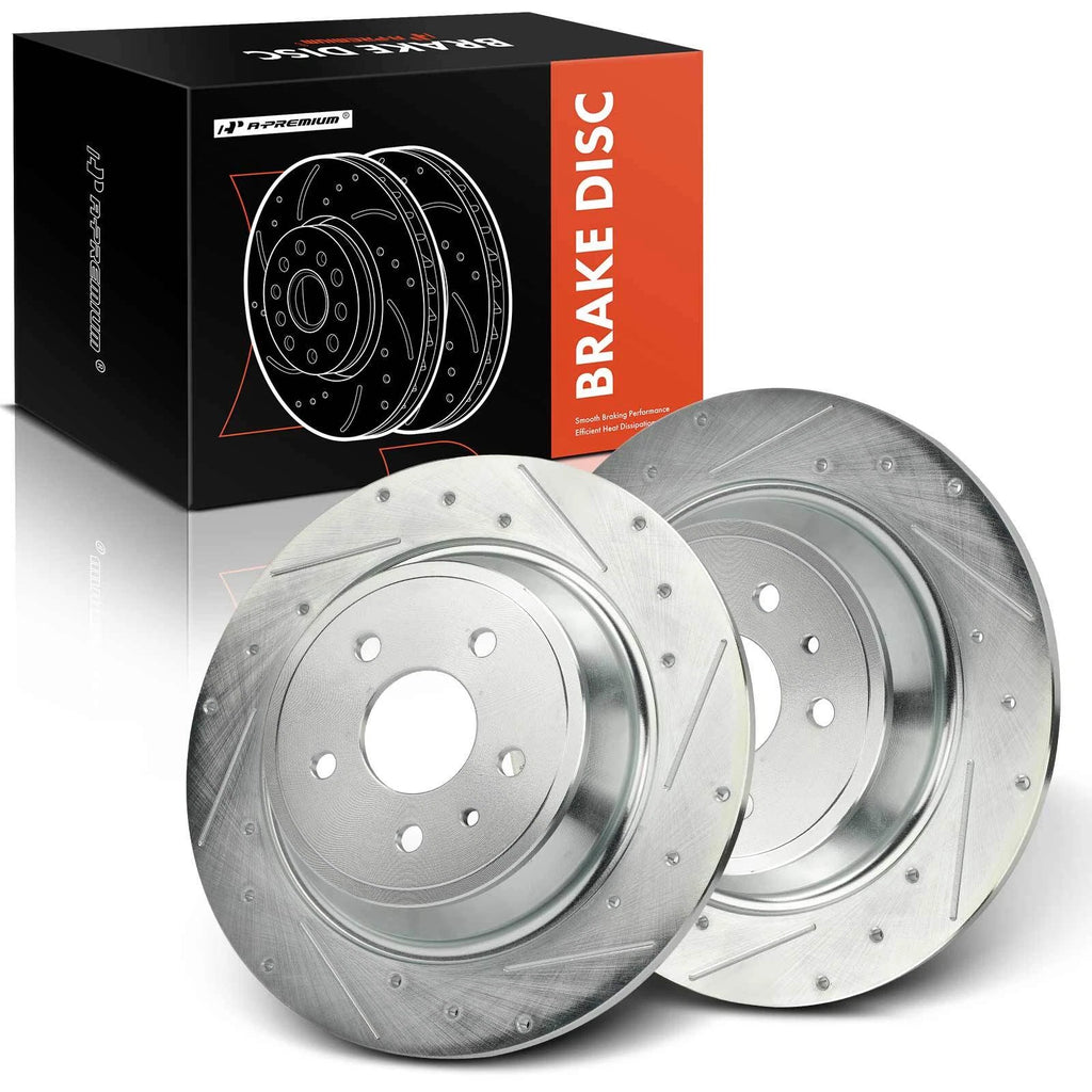 Drilled Brake Rotors for Ford Escape, Fusion, Lincoln MKZ, MKC (2013–2020)