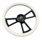 Steering Wheel White Wrap for Peterbilt Kenworth Freightliner (2005–2024)