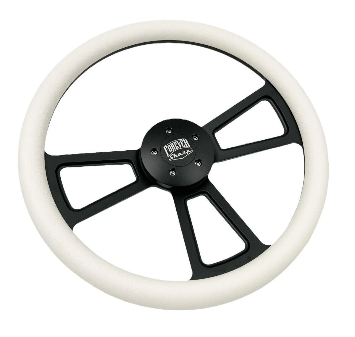 Steering Wheel White Wrap for Peterbilt Kenworth Freightliner (2005–2024)
