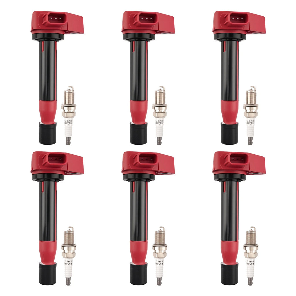 6X Ignition Coil + Spark Plug for Honda Odyssey Acura TL CL V6 (1999–2004) UF242