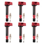 6X Ignition Coil + Spark Plug for Honda Odyssey Acura TL CL V6 (1999–2004) UF242