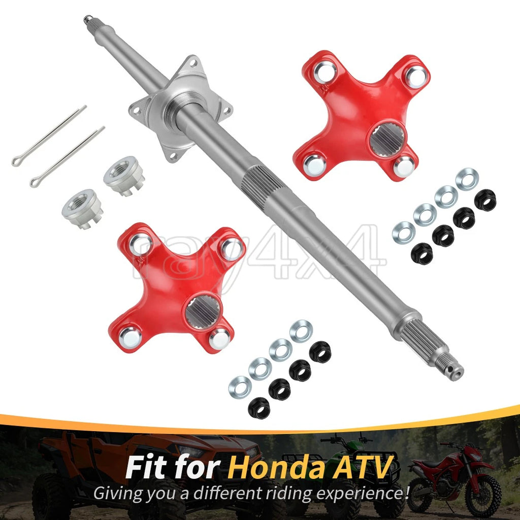 Rear Axle Shaft w/Red Wheel Hubs for Honda TRX400X TRX400EX (2004–2009) 42310-HP1-000