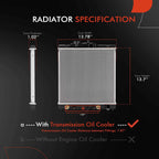 Radiator with Transmission Cooler for Honda Civic (1999–2000)