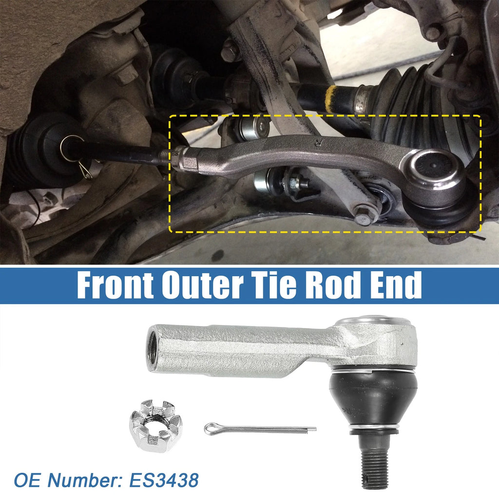 2X Front Outer Tie Rod End ES3438 for Nissan Altima 