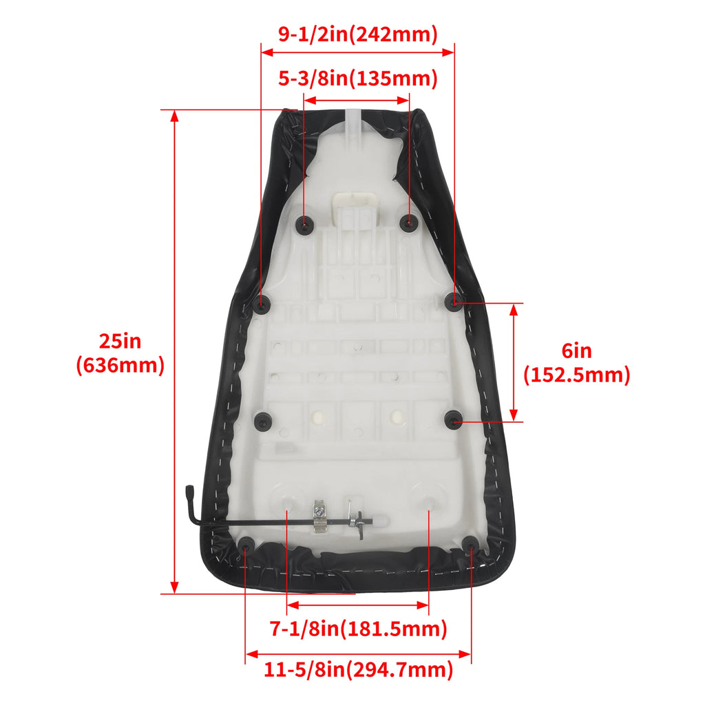 Complete Seat for Honda TRX350 TRX400 Rancher (2004–2007) Black