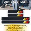 Set of 4 Door Sill Plate Scuff Covers for Toyota  Carbon Fiber