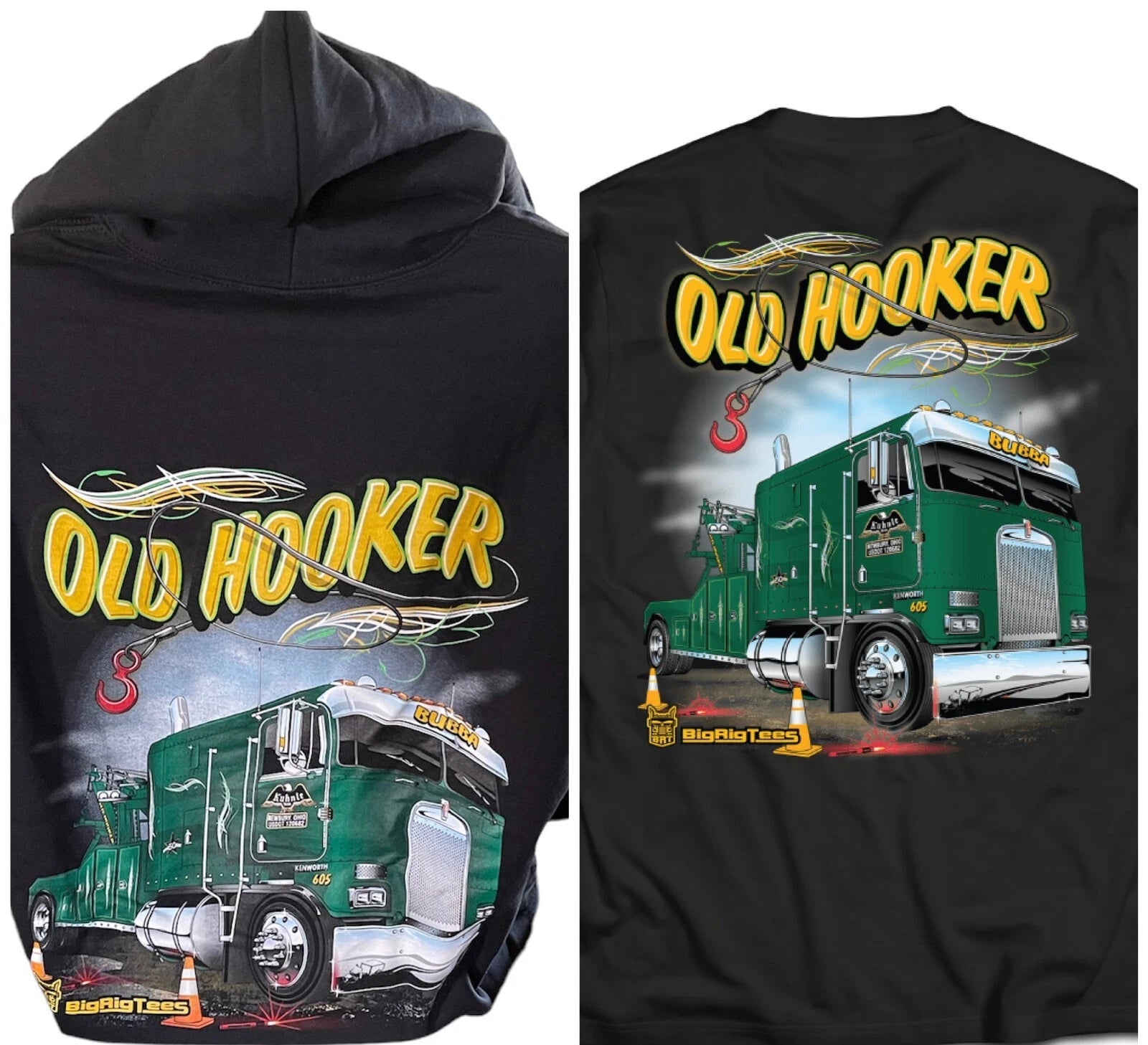 Old Hooker Graphic T-Shirt & Hoodie for Big Rig Trucks