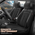 Set of 2 Universal Seat Covers for Cars (1st & 2nd Row) - Black