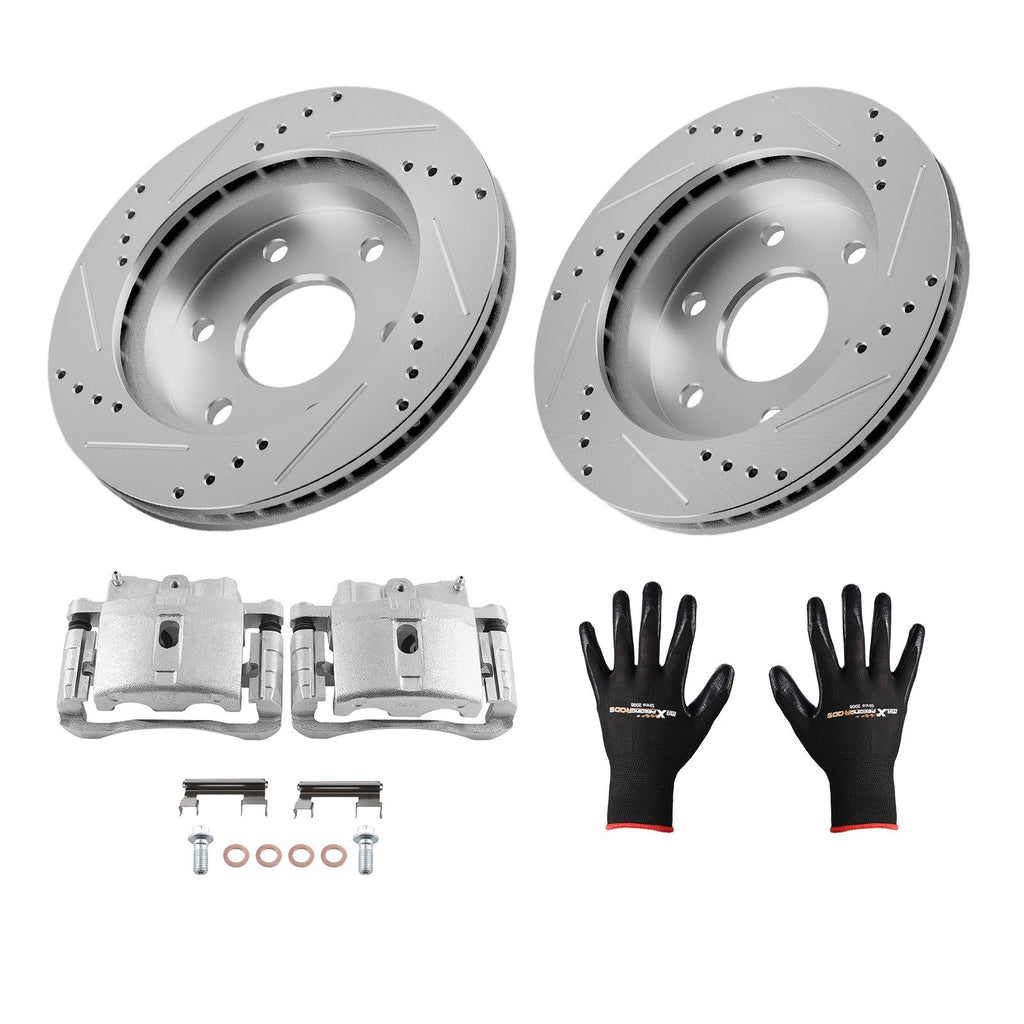 Front Disc Rotors Brake Calipers Kit for GMC Yukon XL 1500 (2000–2006) 18B4728