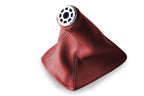 Leather Manual Shift Boot Cover for Toyota Celica (2000–2005) Red Black Stitch
