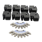 Set of 8 Ignition Coils & 16 Double Platinum Spark Plugs for Mercedes V8 (4.3, 5.0)