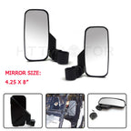 Mirror Set for UTV (4.25"x8", Break Away, Convex, 1 5/8"-2" Roll)