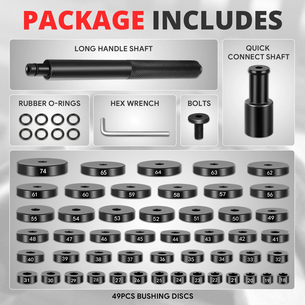 52pcs Custom Bushing Driver Set for Transmission Wheel Axle Bearing Seal Kit