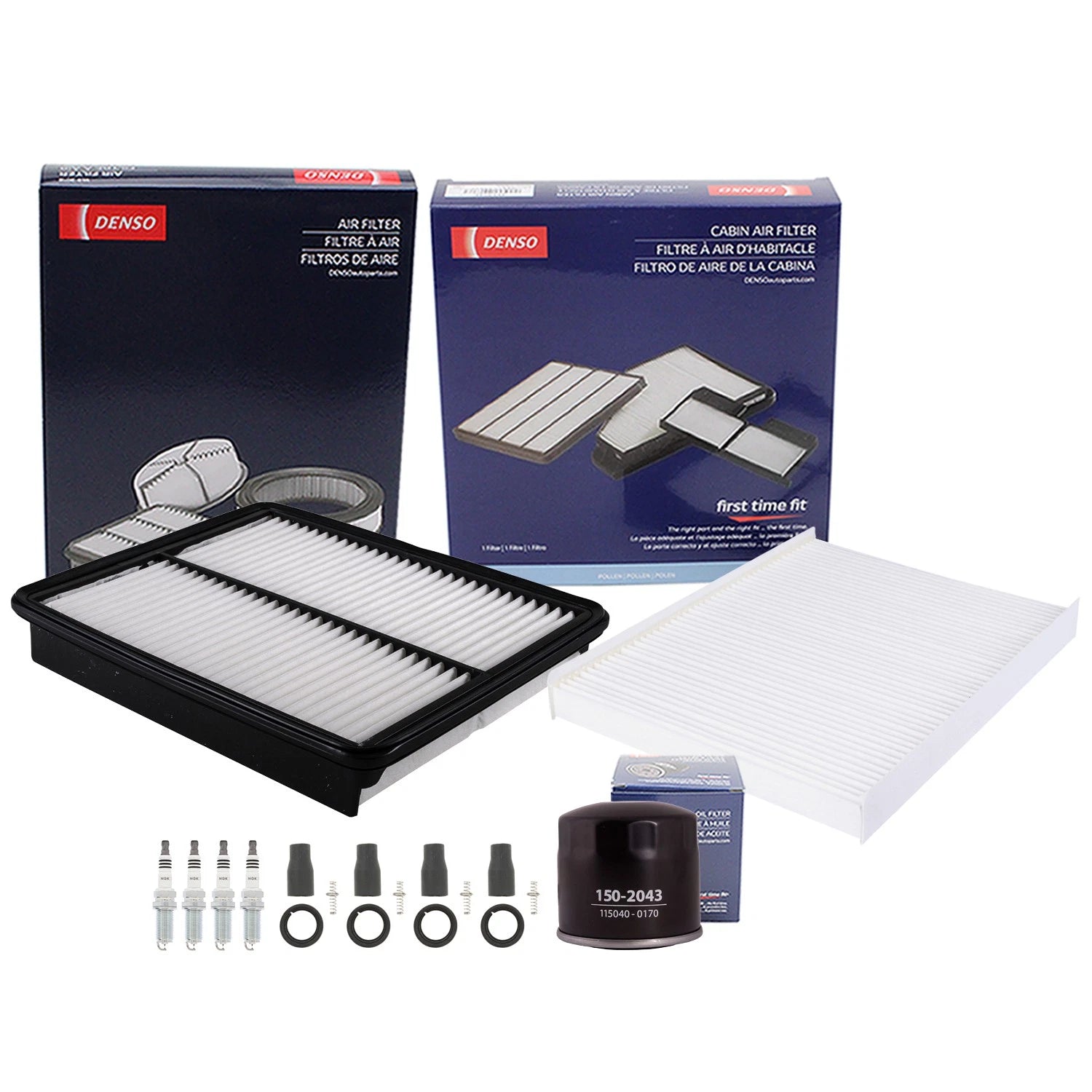 Tune Up Kit with 4 Spark Plugs & Boots for Santa Fe Sorento (L4 Theta II)