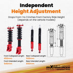 Set of 4 Adjustable Coilovers Shocks Struts for Honda Civic Acura CSX (2006–2011)