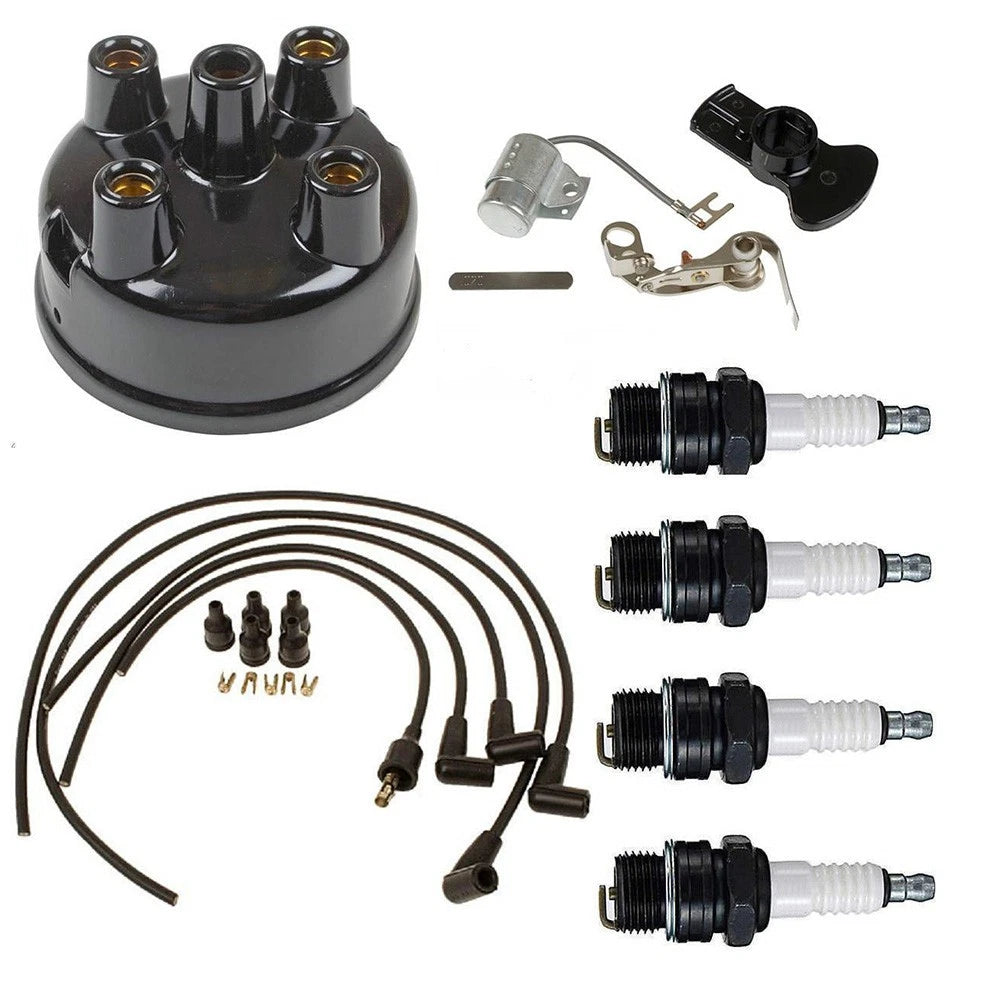 Tune-Up Kit with Spark Plugs, Wiring Set & Distributor Cap for Ford/New Holland