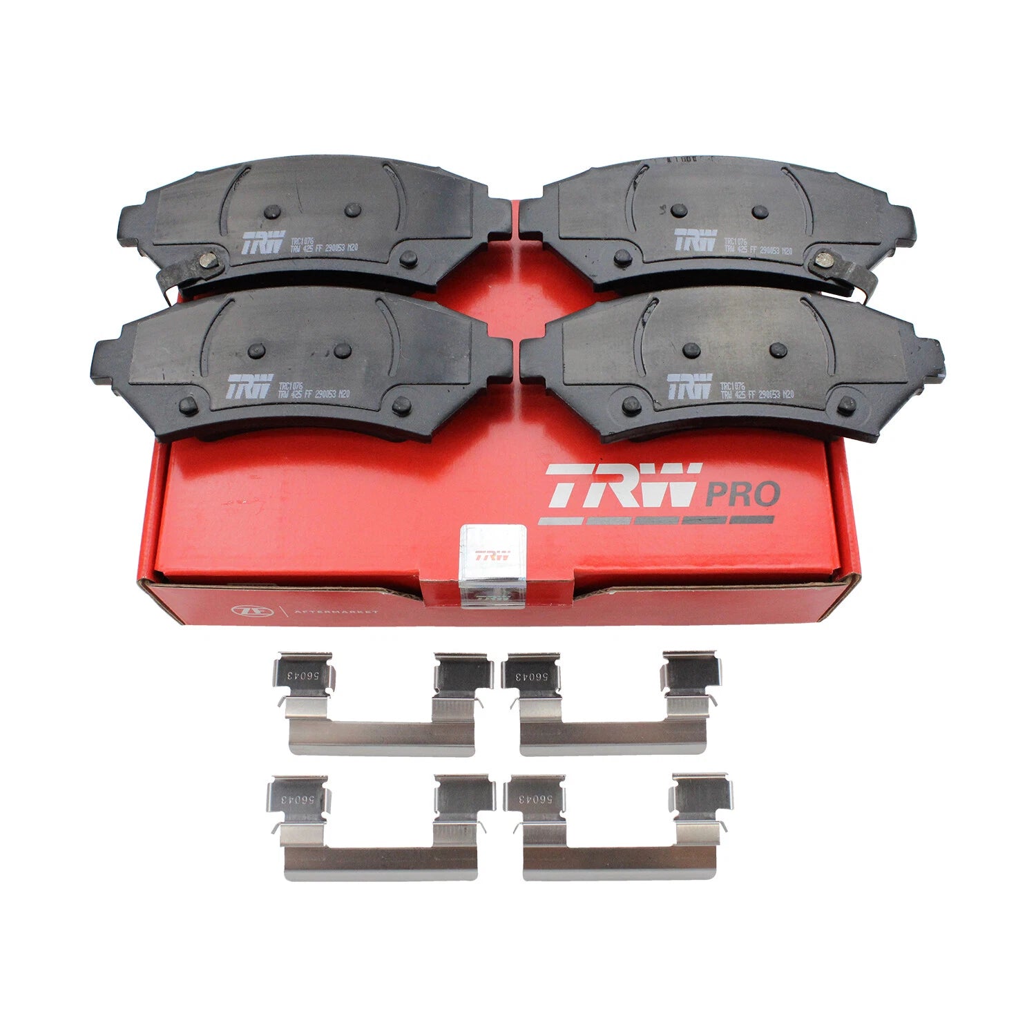 Set of 4 TRW Pro Front Ceramic Brake Pads with Clips for Buick Chevrolet Pontiac