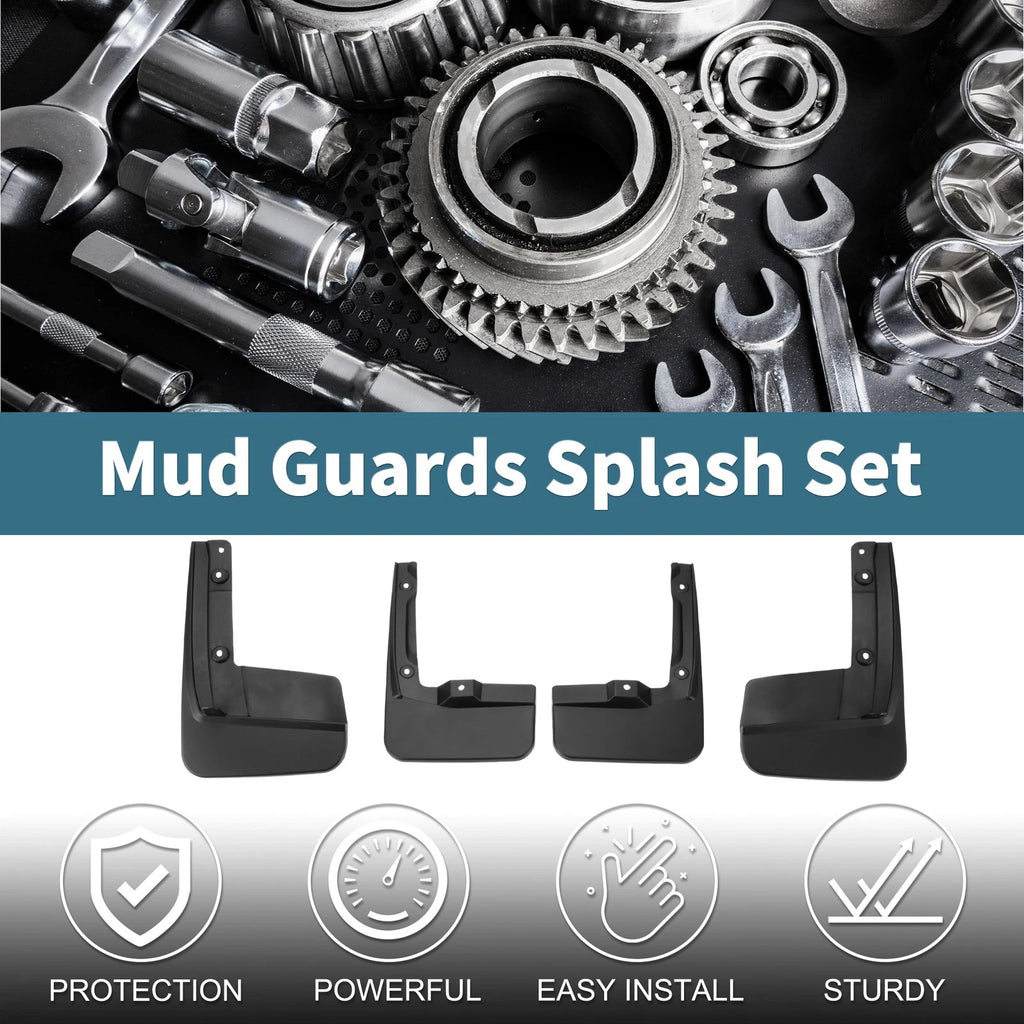 Set of 4 Mud Flaps Splash Guards for Toyota Hiace (2019–2023)