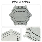 Hexagonal Wet Film Gauge for Accurate Measurement of Paint and Coatings