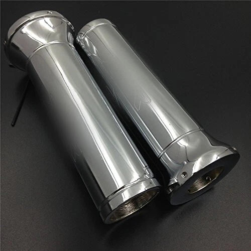 Chrome Hand Grips for Kawasaki EX ZR ZRX ZX ZXR ZZR Ninja (7/8" 22mm)