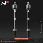2X Front Inner Tie Rod Ends for Kia Forte (2014-2018)