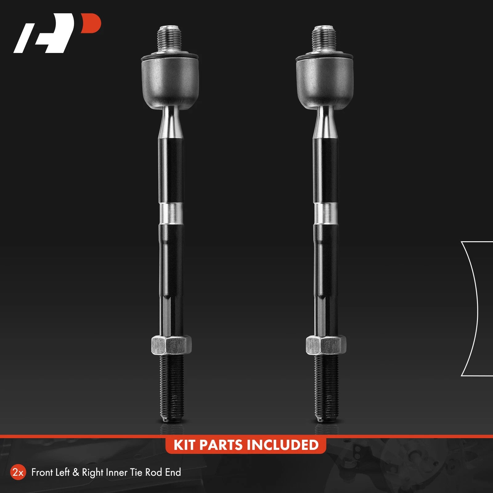 2X Front Inner Tie Rod Ends for Kia Forte (2014-2018)