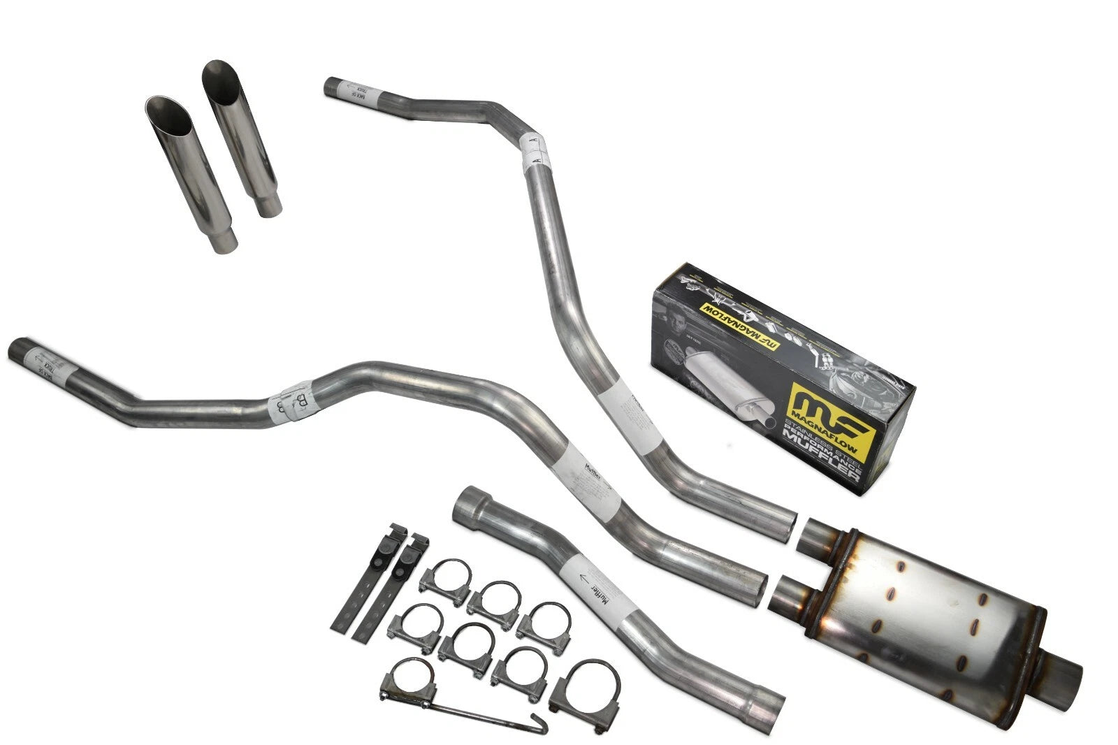 Dual Exhaust Tips for Nissan Titan (2004–2006) 2.5 Inch Magnaflow XL Slash