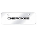 Chrome Name on Chrome Mini License Plate - Officially Licensed for Jeep Cherokee