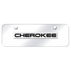 Chrome Name on Chrome Mini License Plate - Officially Licensed for Jeep Cherokee