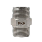 3/4" BSPT Male to 3/4" BSPT Male Stainless Steel Pipe Fittings