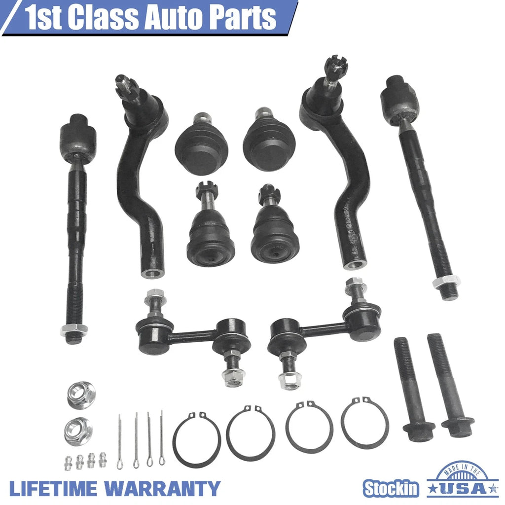 10pc Suspension Tie Rods Sway Bar Ends for Nissan Armada Titan (2005–2014)