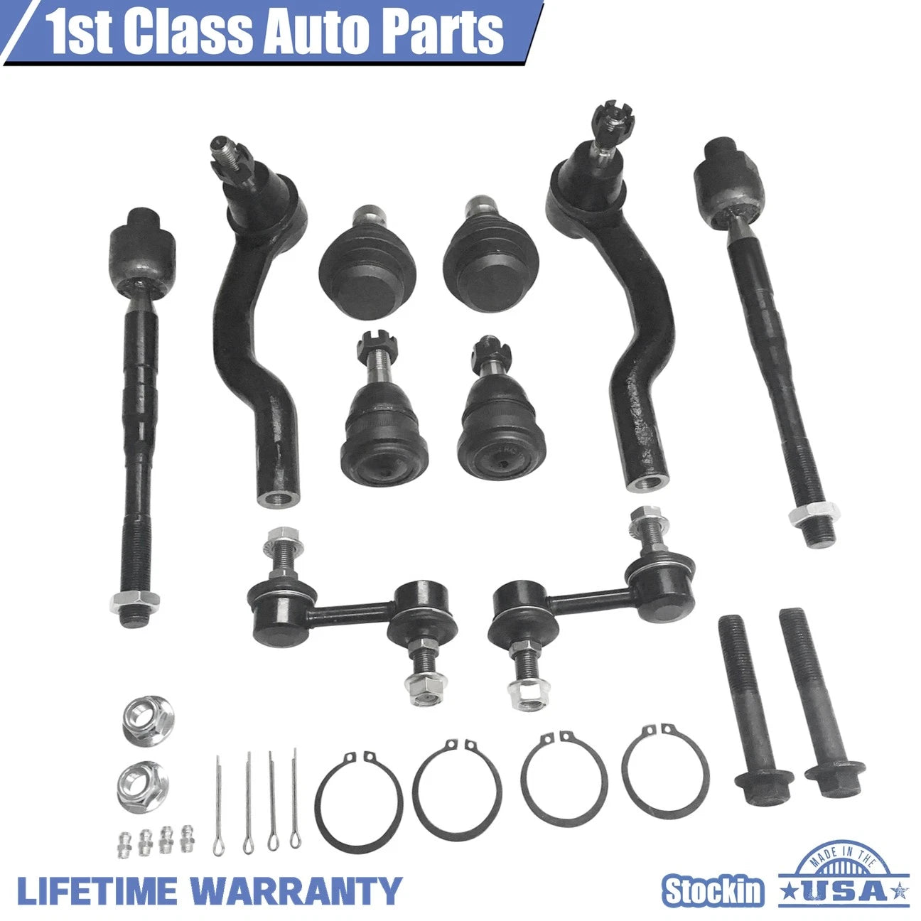 10pc Suspension Tie Rods Sway Bar Ends for Nissan Armada Titan (2005–2014)
