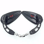 Black Skull Side Mirrors for Harley Super Glide FXE (2006–2017)