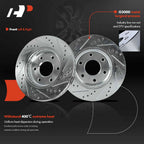 Front Drilled Brake Rotor & Ceramic Pad Set for Nissan Frontier (2005–2019)