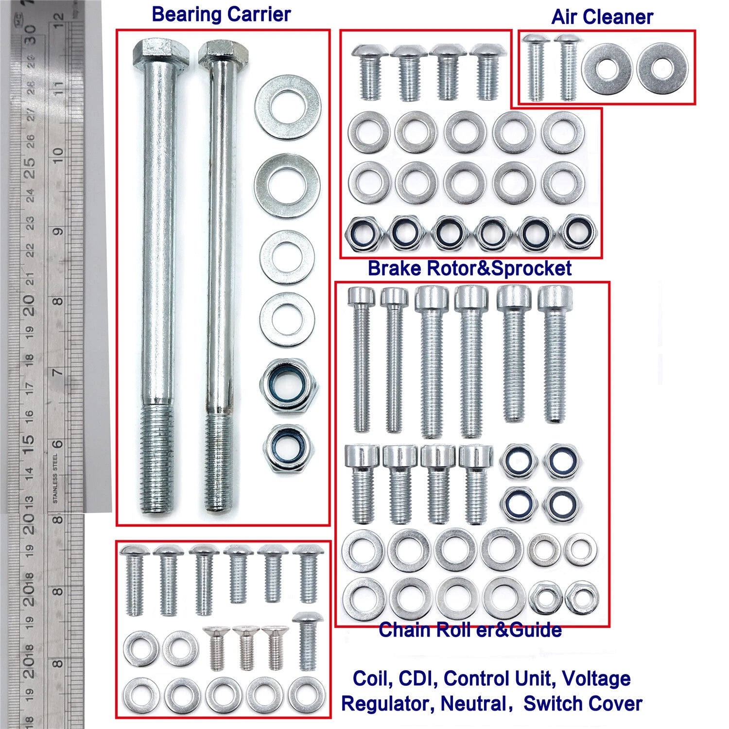 632 Piece Galvanized Steel Bolt Kit for Yamaha Banshee (1987–2006)
