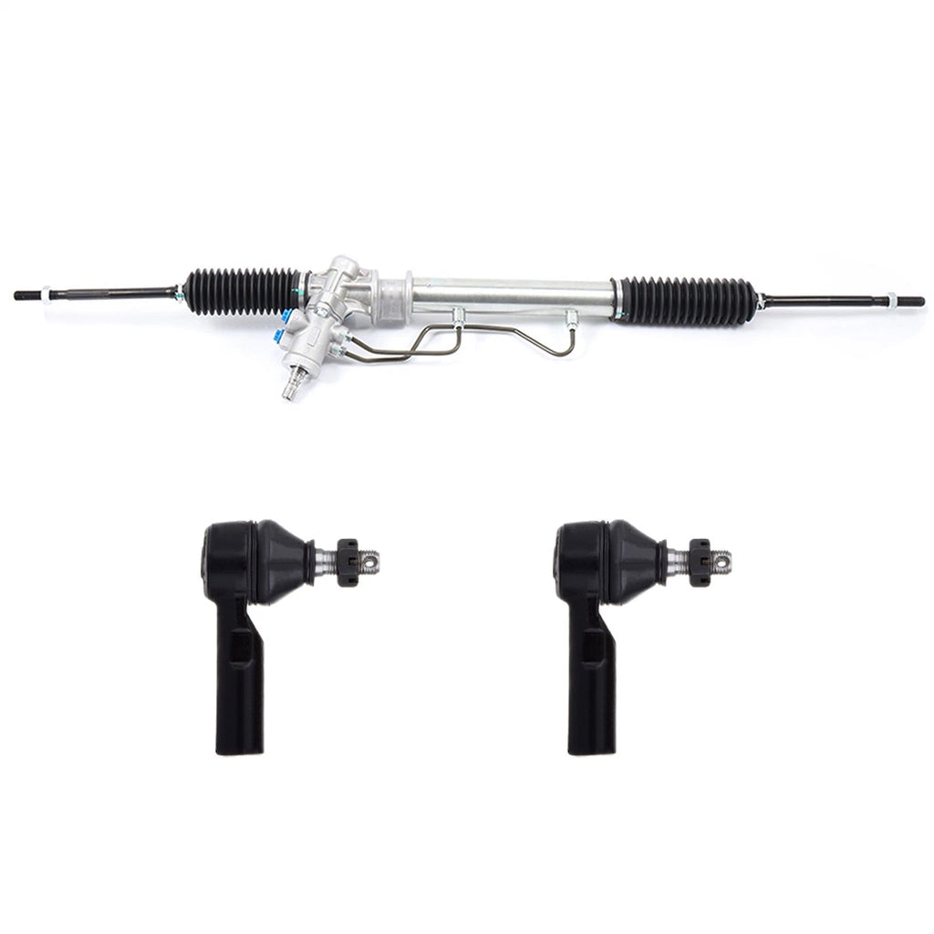 Power Steering Rack & Pinion Assembly + 2 Outer Tie Rod Ends for Toyota Geo