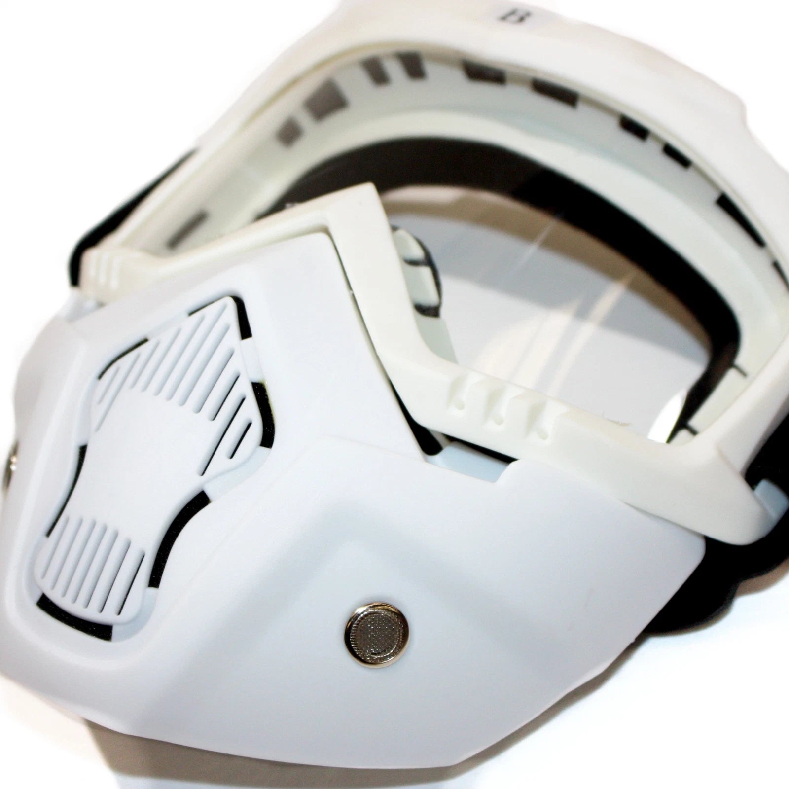 Full Face Paintball Airsoft Mask for Motorcycle (Clear, Tactical, Detachable)