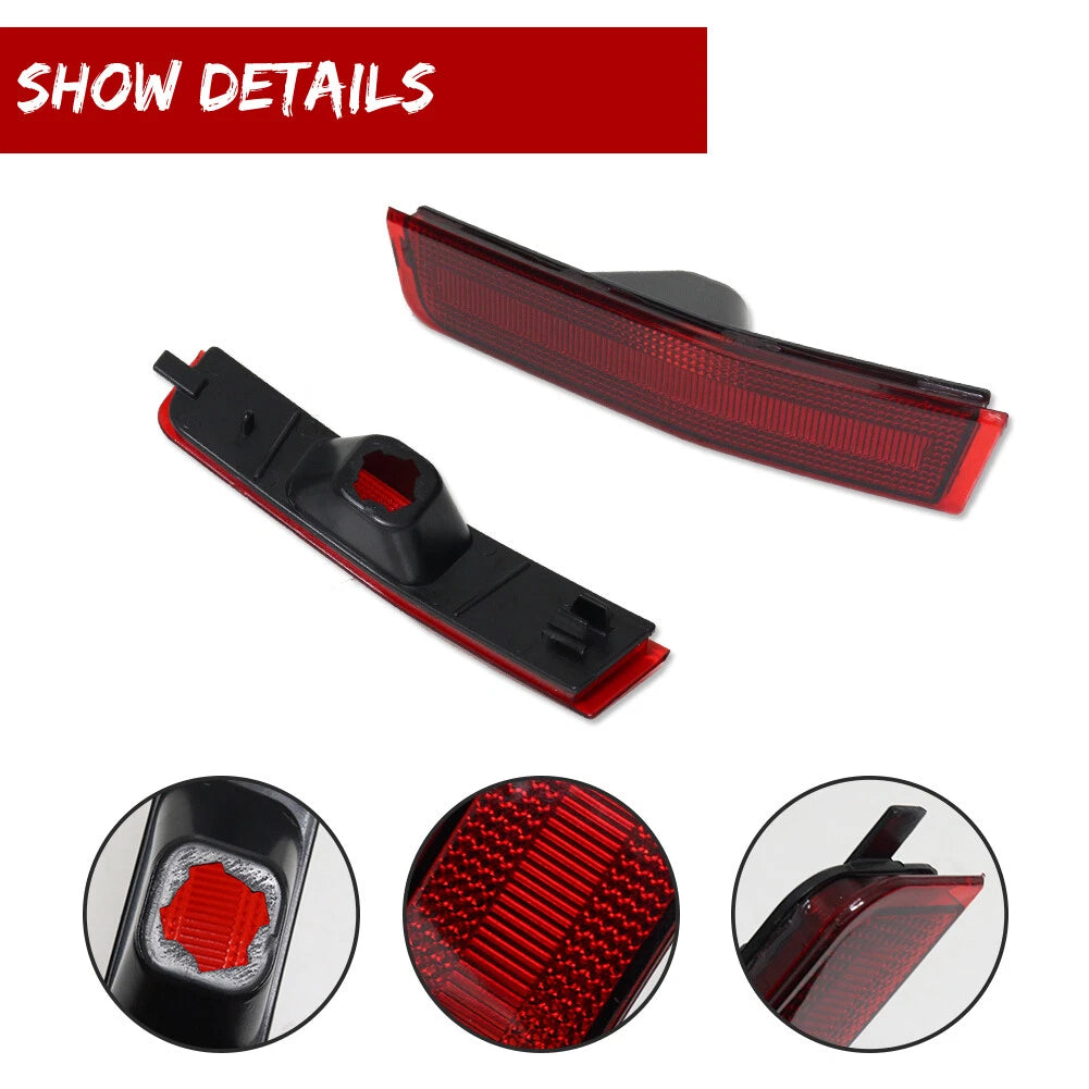 Set of 2 Rear Bumper Side Marker Light Reflector Covers for Lincoln MKX