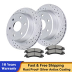 Rear Disc Rotor Brake Pads for Chevy Tahoe Silverado Avalanche Sierra 1500 (2000–2006)
